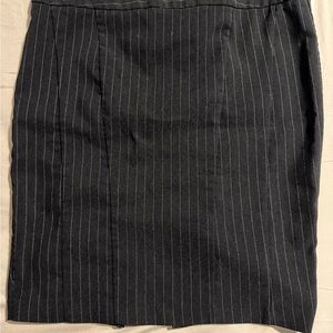 Classic Black Pinstripe Pencil Skirt - Sleek Professional Style